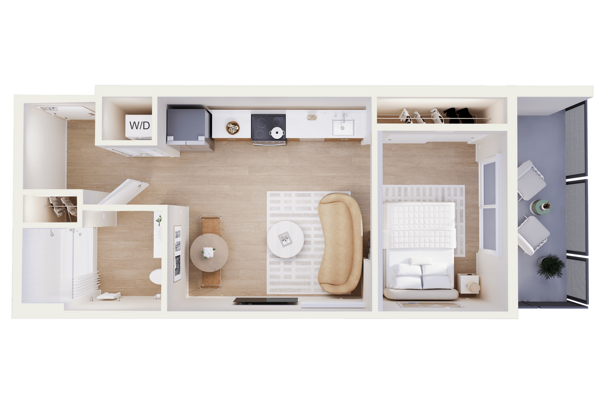 Floor Plan - 1 Bedroom E