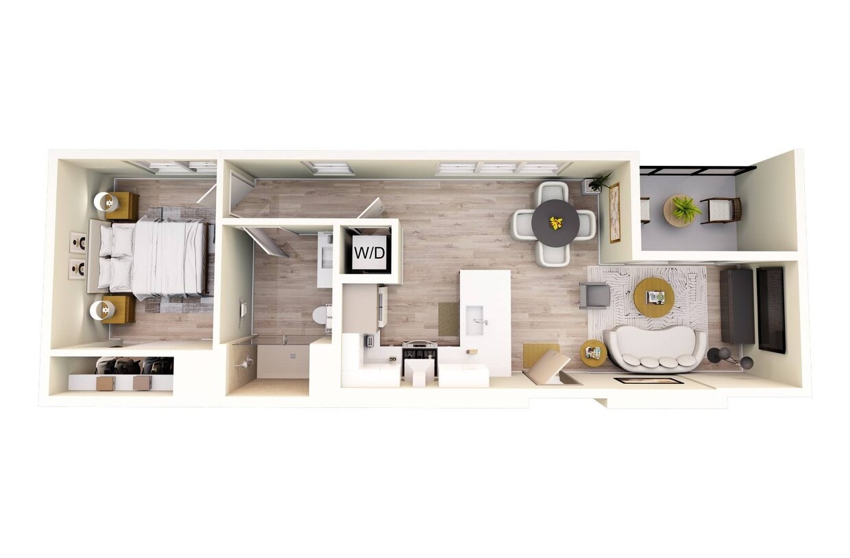 Floor Plan - The Jefferson - One Bedroom
