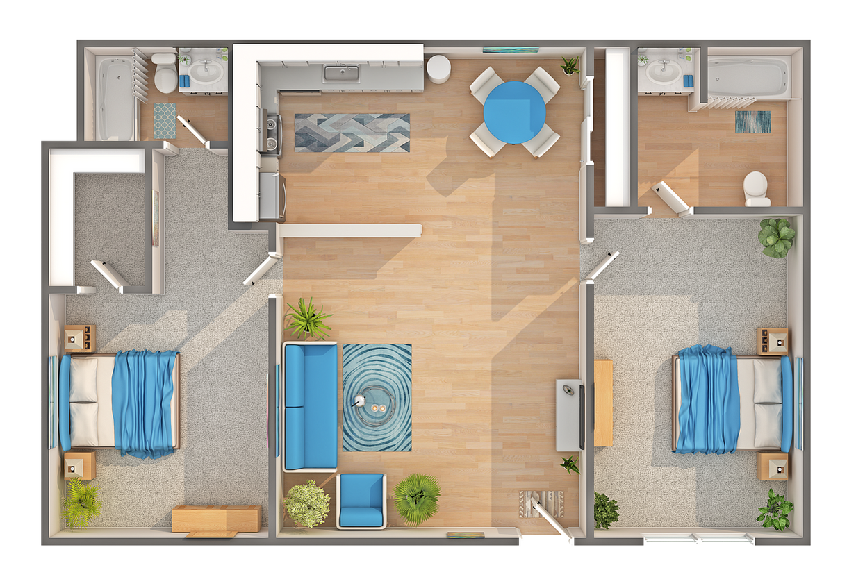 B4 | 2-Bedroom Floorplan - B4