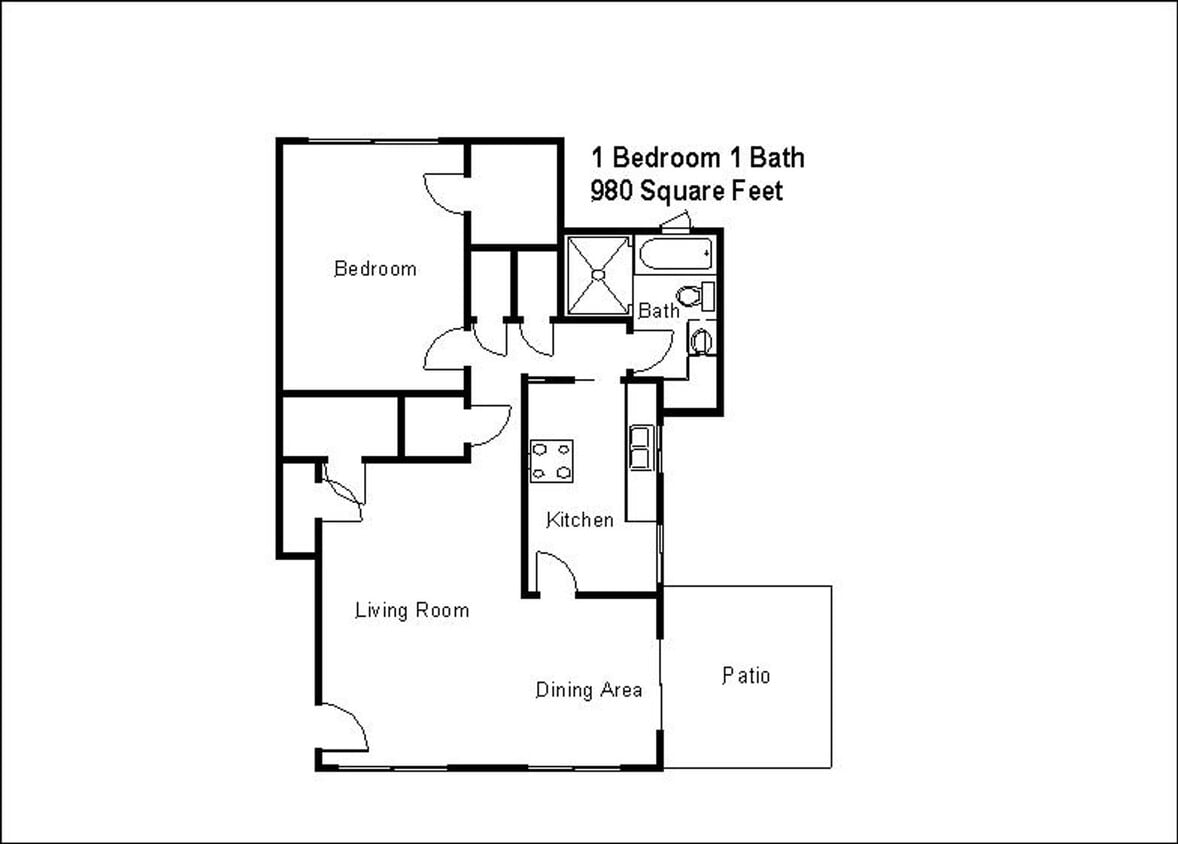 Floor Plan - Exceptionally LUXURIOUS and LARGE 980 sq. ft. 1...