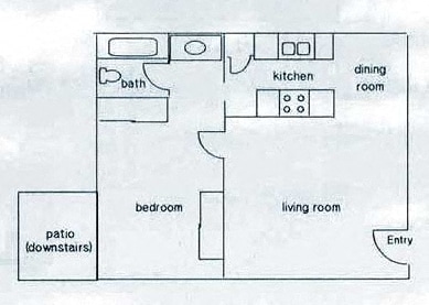 Floor Plan - 1 bedroom 1 bath