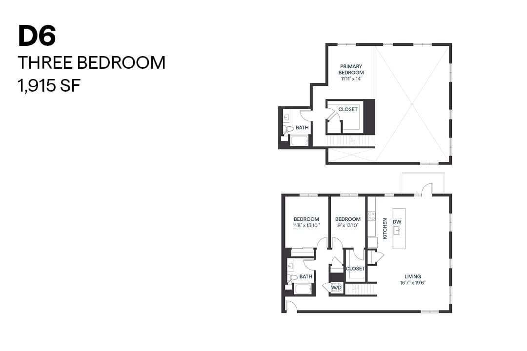 Floor Plan - Three Bedroom D6