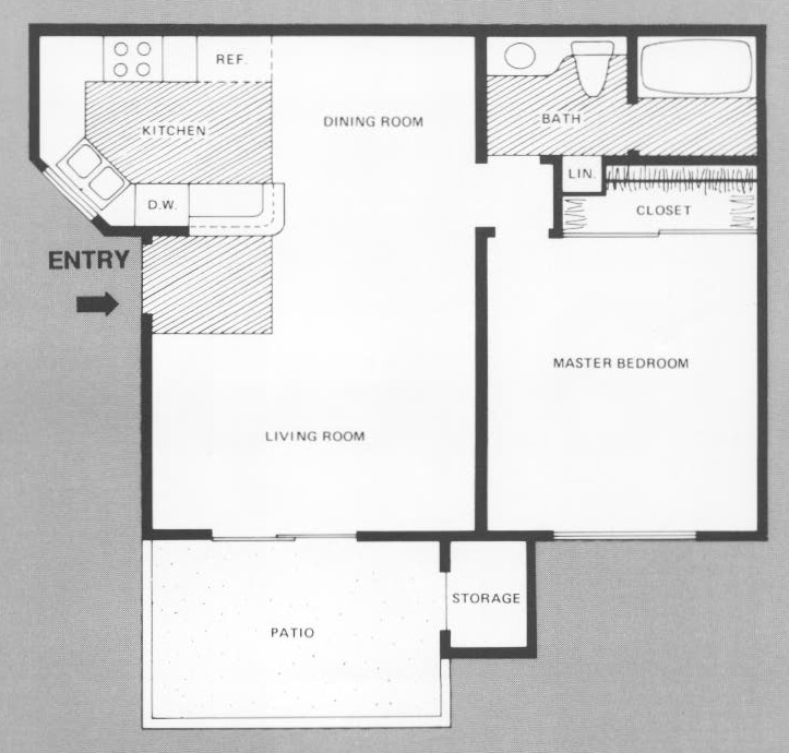 Arborgate 1 bed 1 bath.jpg - 1 Bedroom, 1 Bath  w/ Patio
