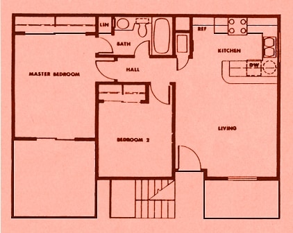 2BR/1BA - Plan B