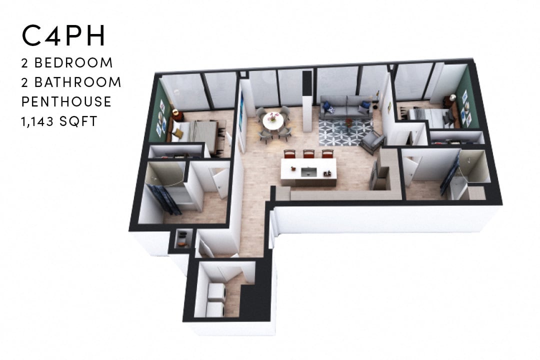 Floor Plan - C4PH 2 Bedroom