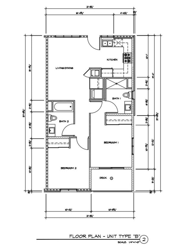 Floor Plan - 2x2B