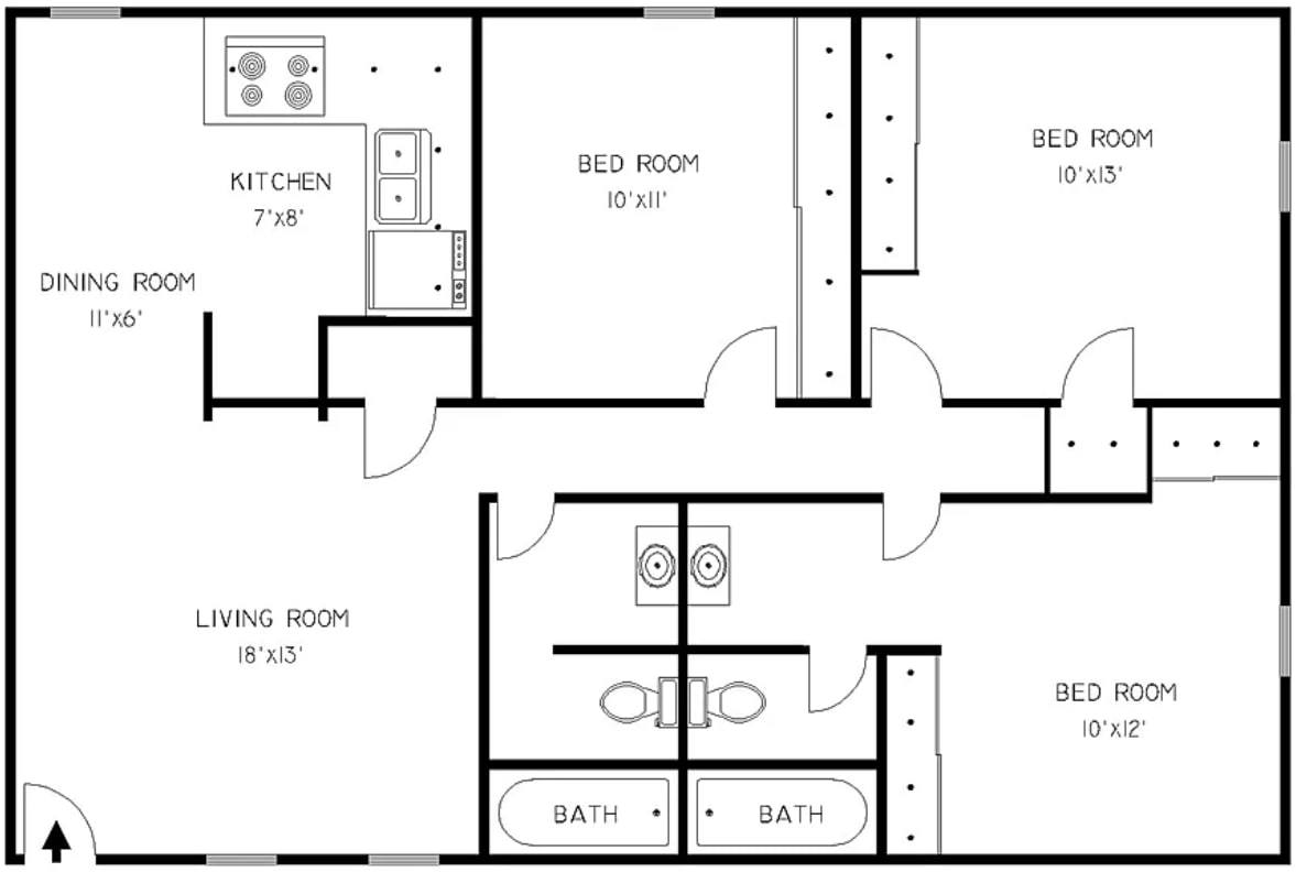 Floor Plan - Three Bedroom