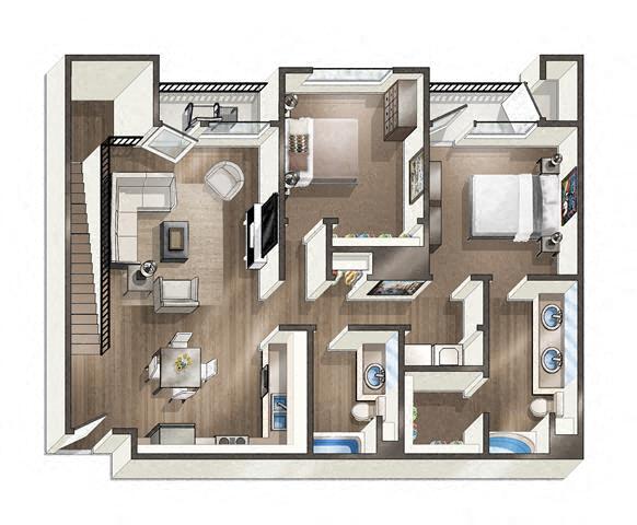 Floor Plan - Vive on the Park - Windansea