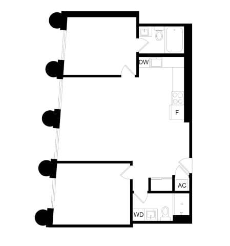Floor Plan - 2 Bed 2 Bath