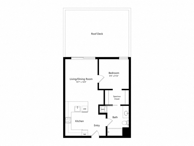 Floor Plan - 1BR-C