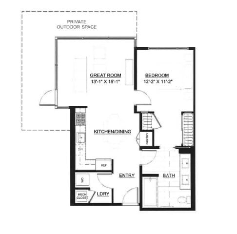 Floor Plan - 1K