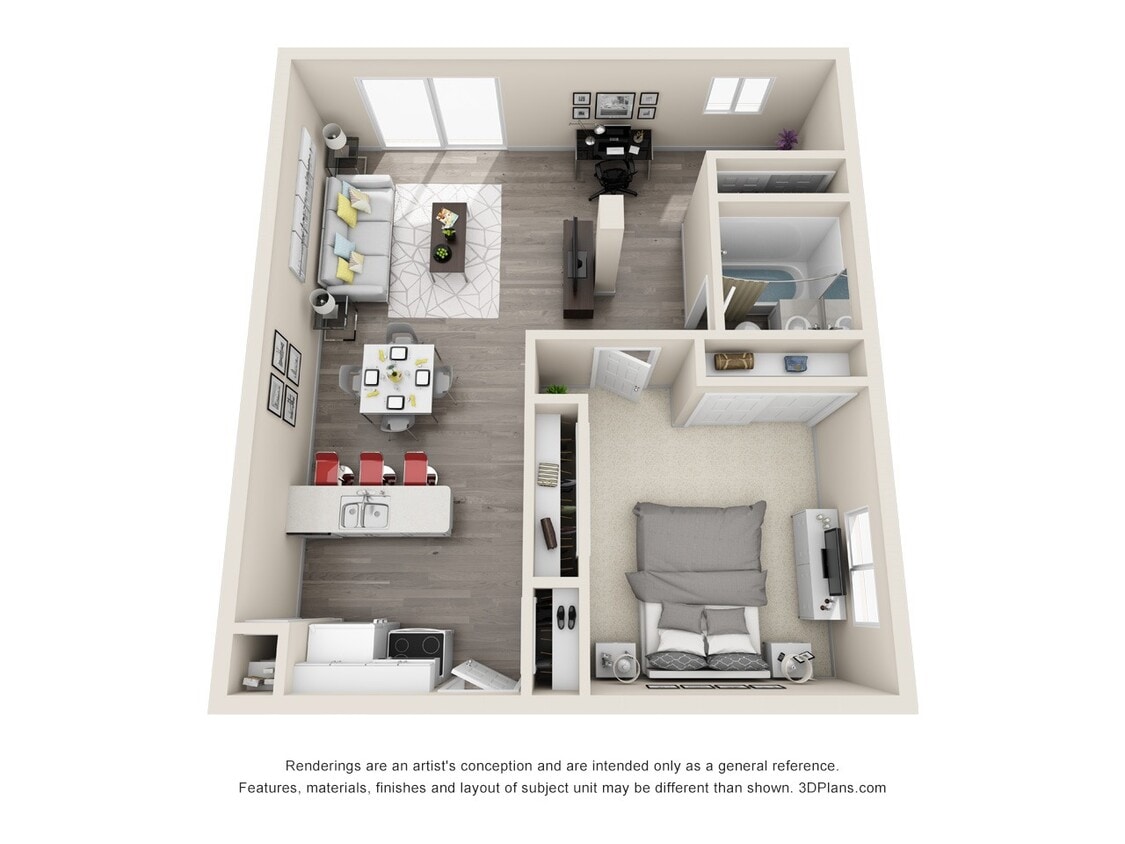 Floor Plan - 1x1 A