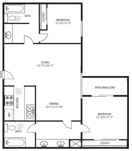 Lily - 2 Bedroom + 2 Bath