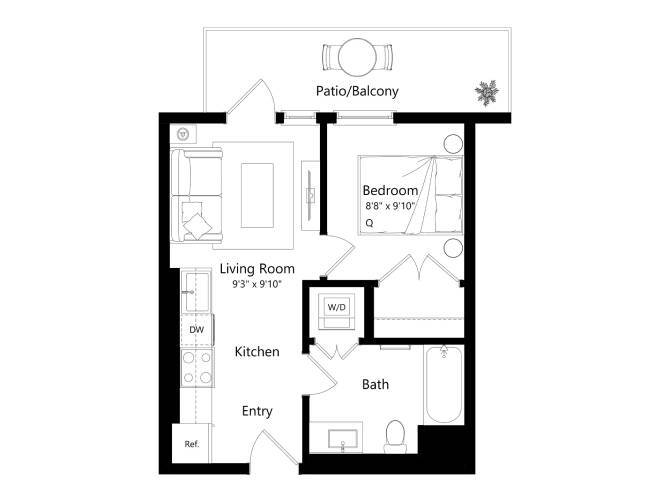 Floor Plan - 501-Broadway_1B