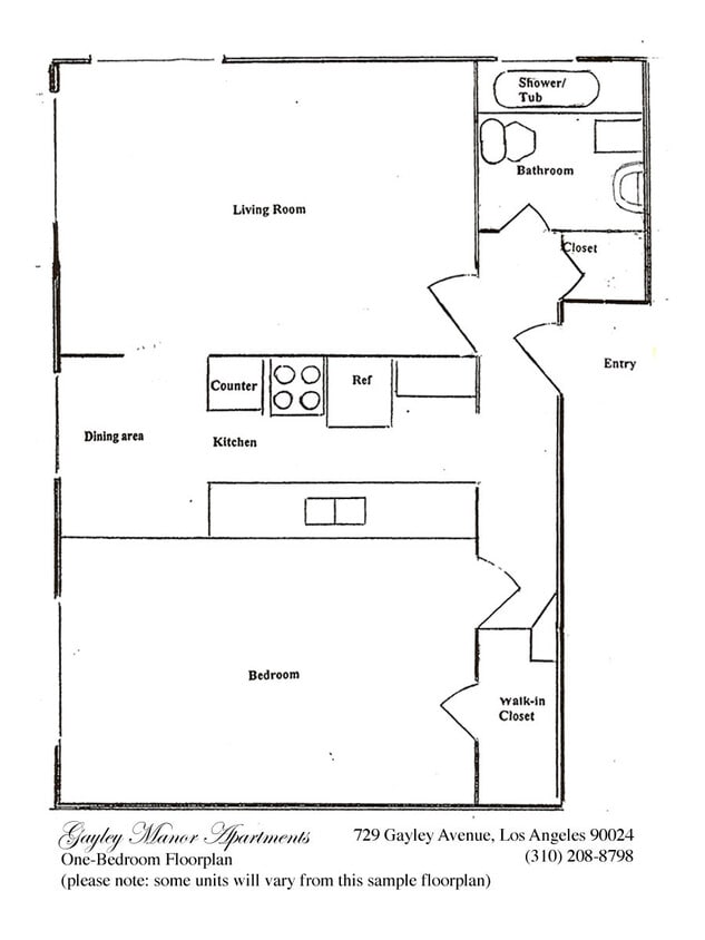 Floor Plan - One Bedroom G207