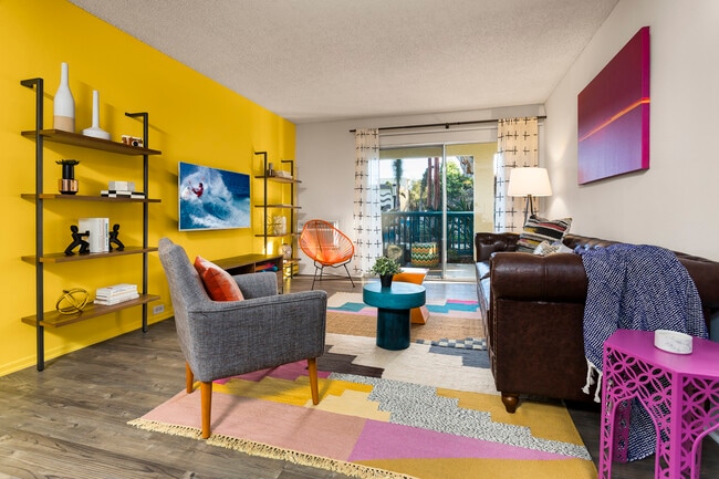 Two Bedroom Living Room - AVA Pacific Beach