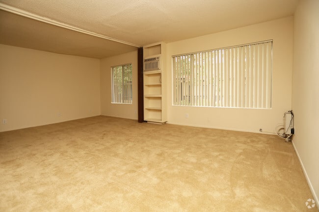 Studio: Living Area - Charter Oaks Apartments