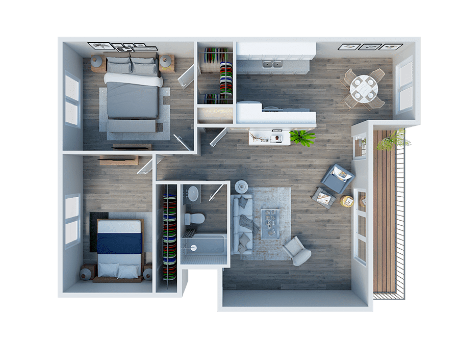 Floor Plan - 2x1 renovated