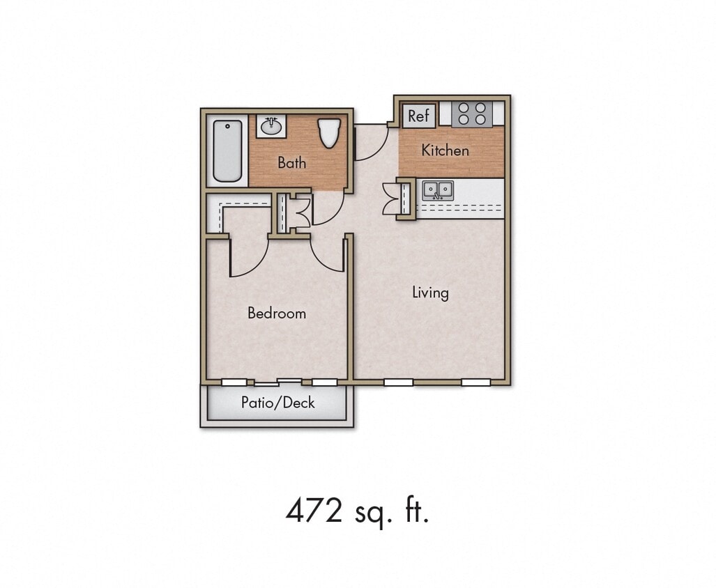 Floor Plan - 1 Bedroom
