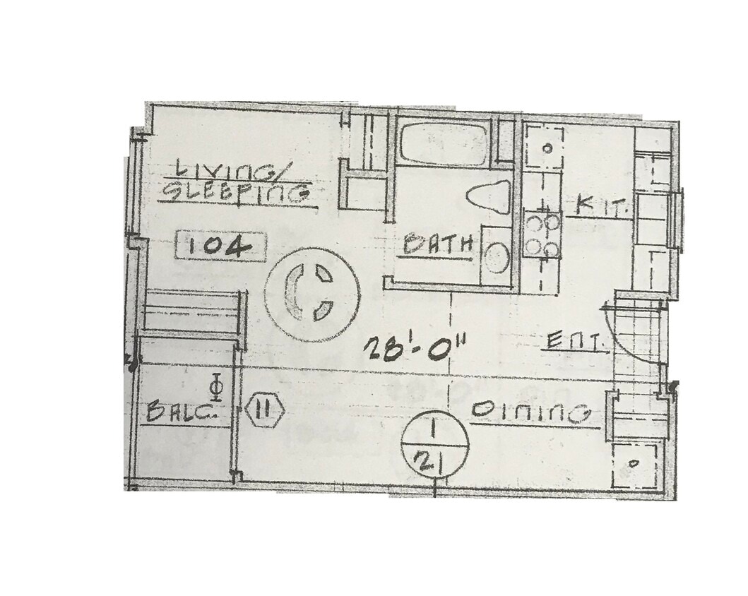 Floor Plan - Junior 1 Bed + 1 Bath
