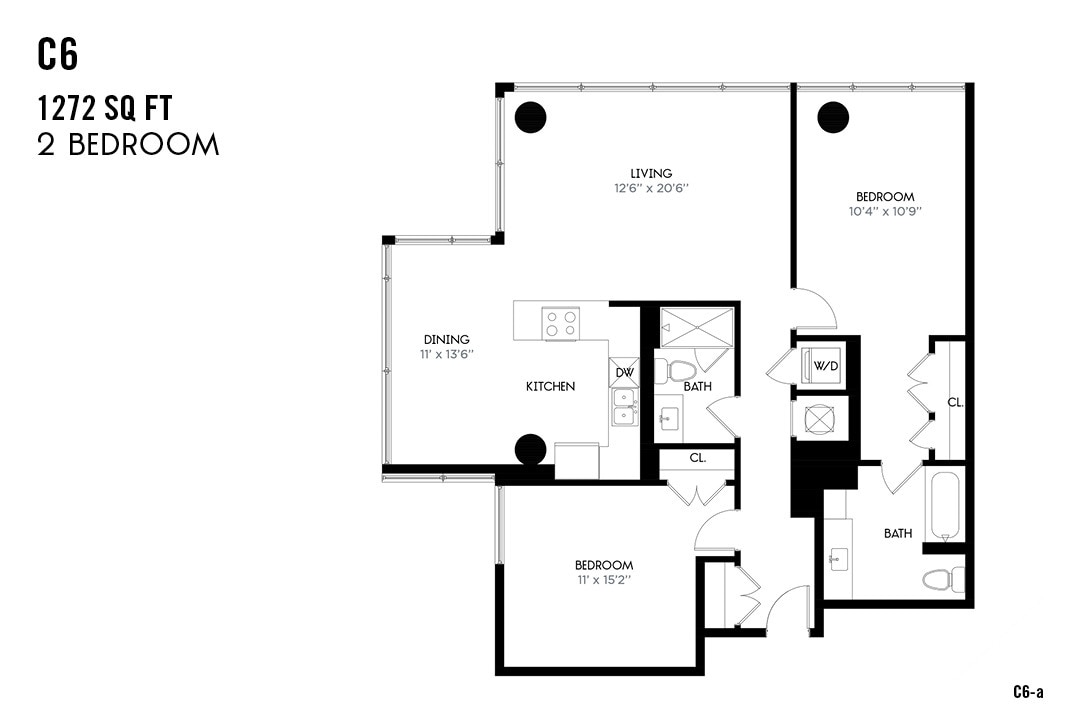 Floor Plan - Two Bedroom C6
