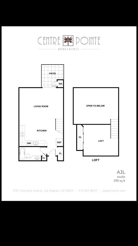 Floor Plan - Remodeled Studio Plus Loft