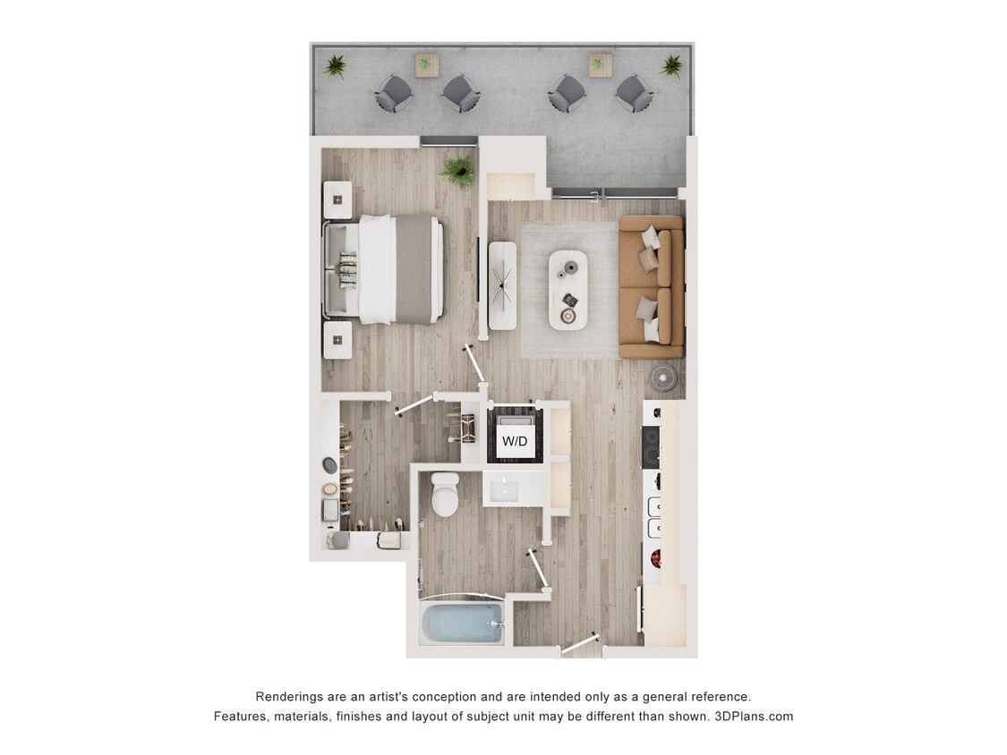 Floor Plan - 1B2M
