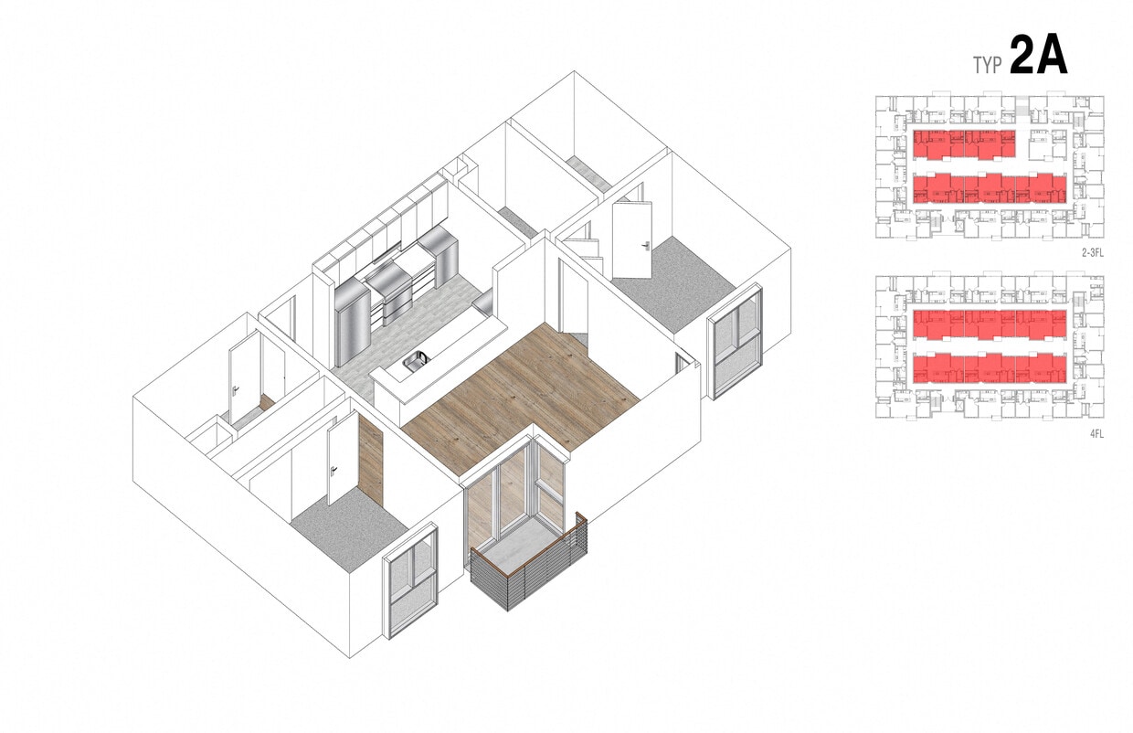 Floor Plan - 2 Bed - 2 Bath