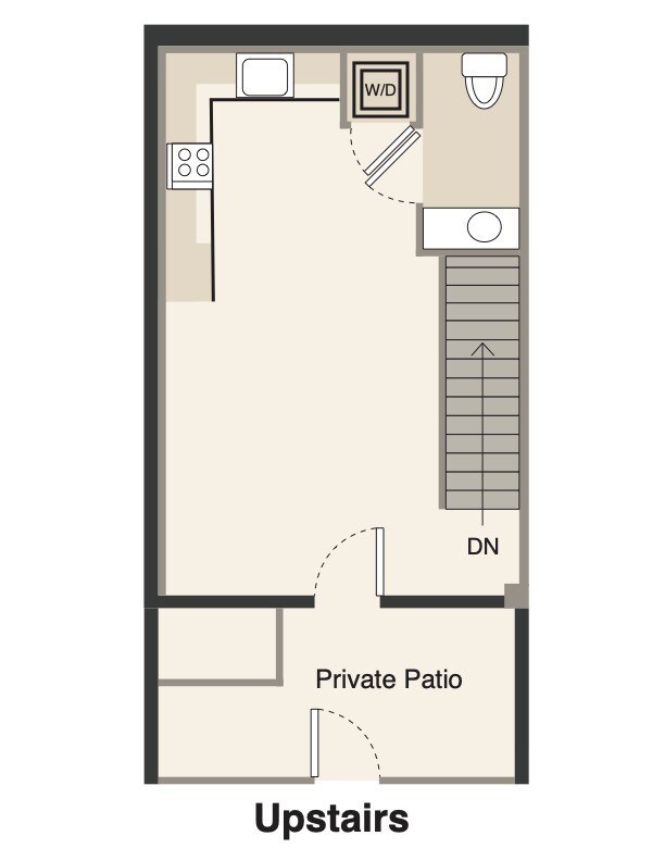 Floor Plan - A.1 1 bed 1.5 bath