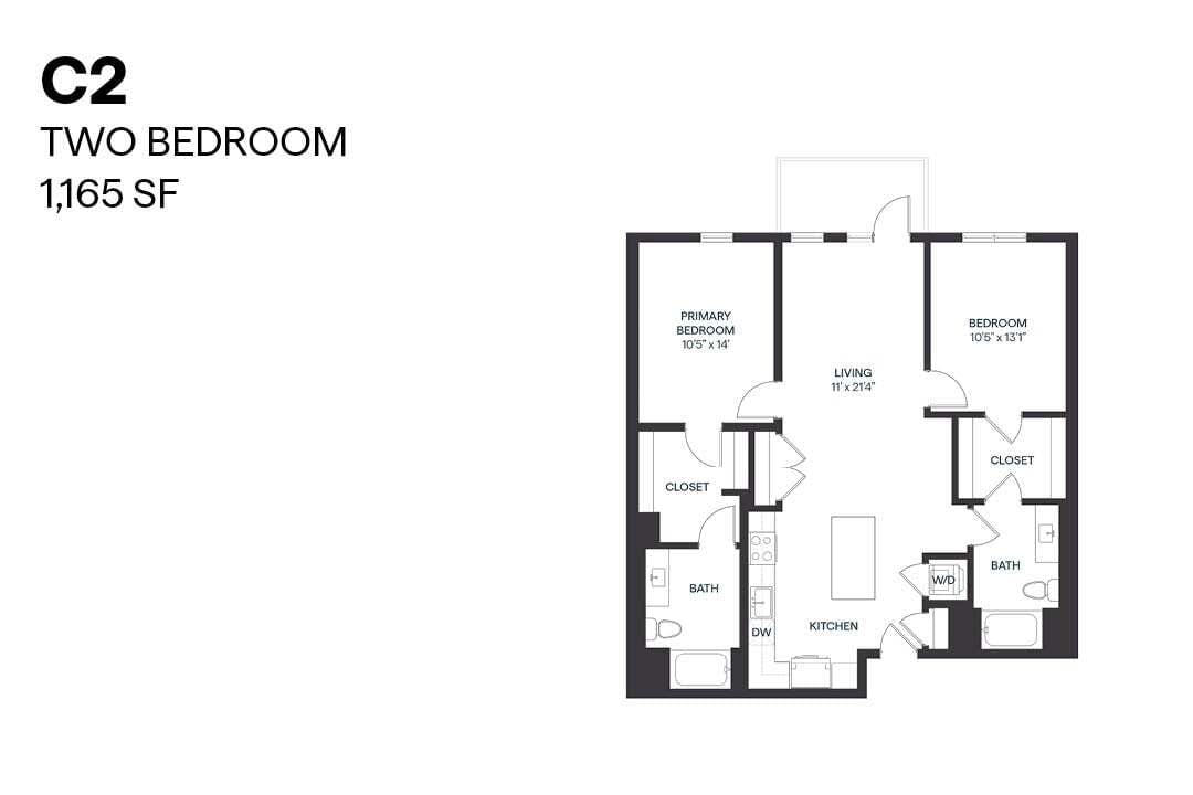 Floor Plan - Two Bedroom C2
