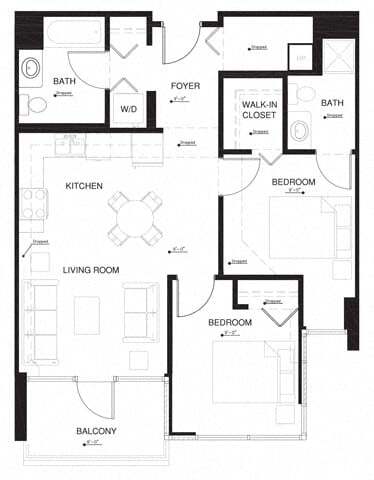 Floor Plan - 2G w Balcony