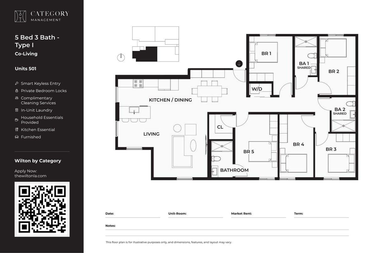 WLTN_5_Bed_3_Bath_-_Type_I - Co-living 5 Bed 3 Bath-I