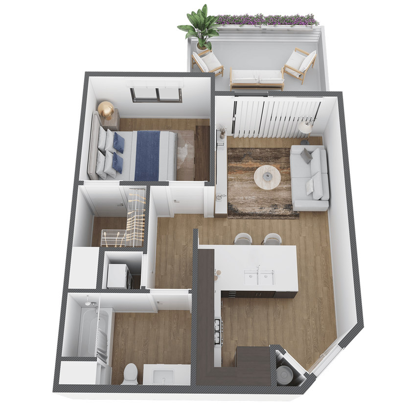 Floor Plan - 1x1 A