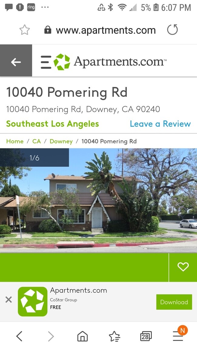 Frontage of 5-Unit Apt. Complex - 10040 Pomering Rd Unit #E