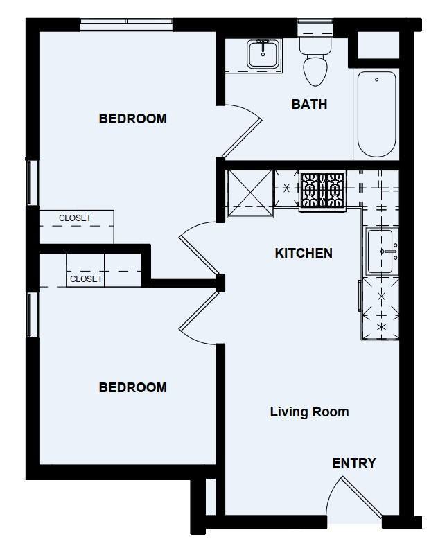 Floor Plan - 2x1 - Plan E