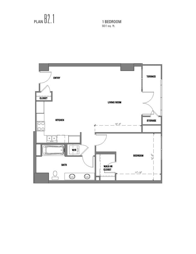 The Avenue Hollywood - B2.1 - 1 Beds - 1 Baths - 931 Sq. ft. - B2.1