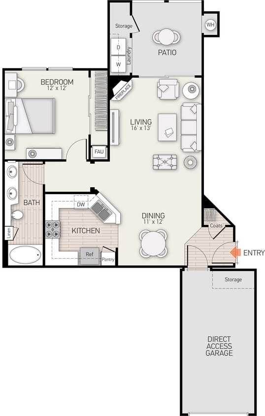 Floor Plan - Loggia - Plan 1A