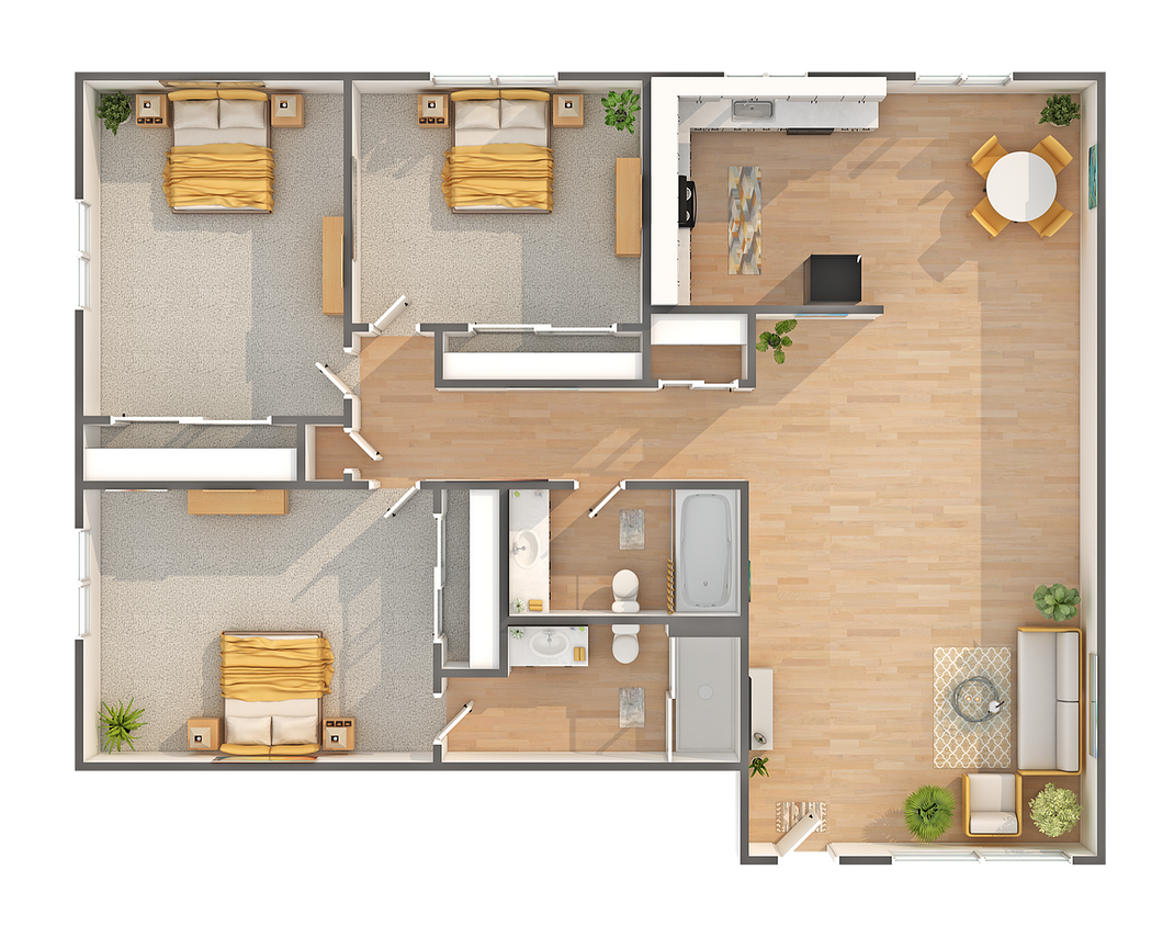 Terrace | 3-Bedroom Floorplan - Terrace