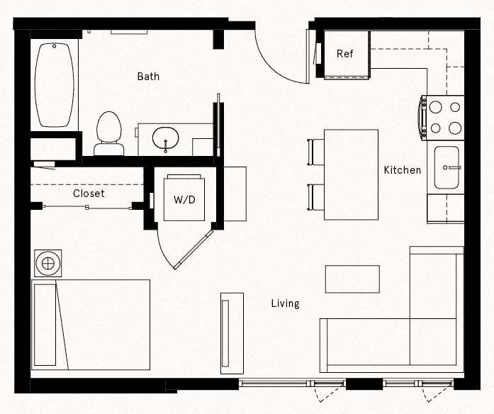 Floor Plan - Studio-B1