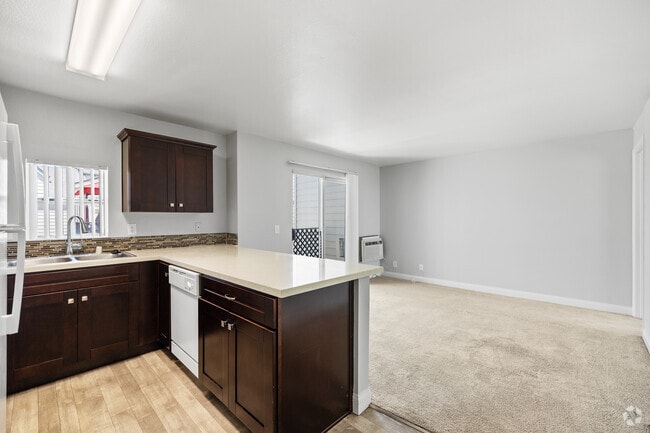 Two Bedroom One Bath - Kitchen - Village Green Senior Community