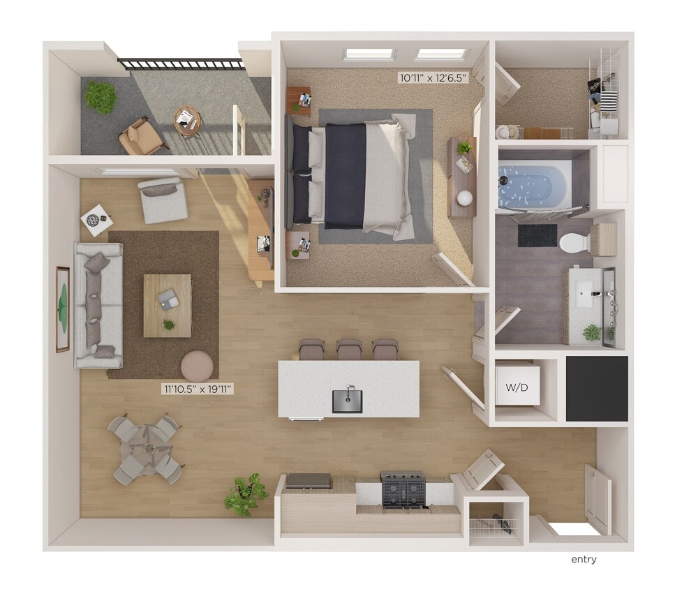 Floor Plan - Executive Residence + Private Balcony