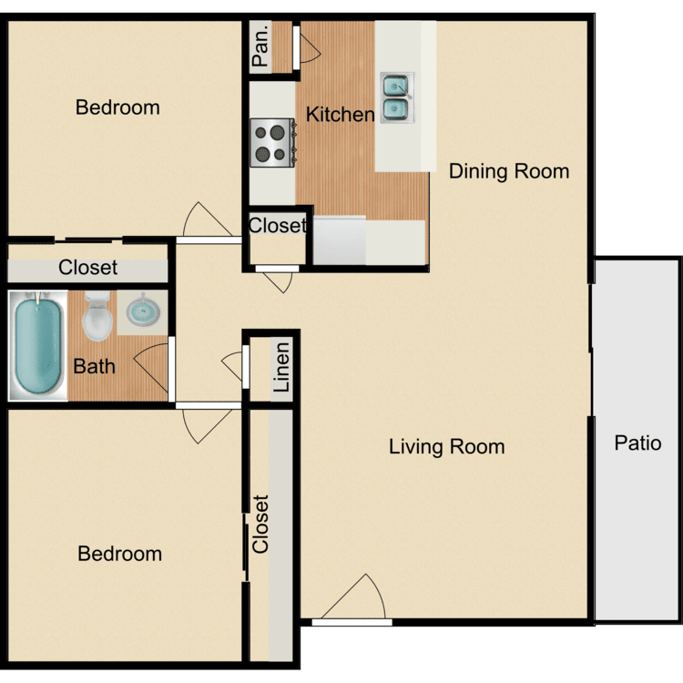 2b1b_790_784133.png - 2 Bed 1 Bath