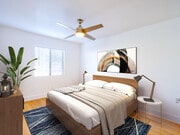 Virtually Staged Bedroom - 1806 N Berendo St