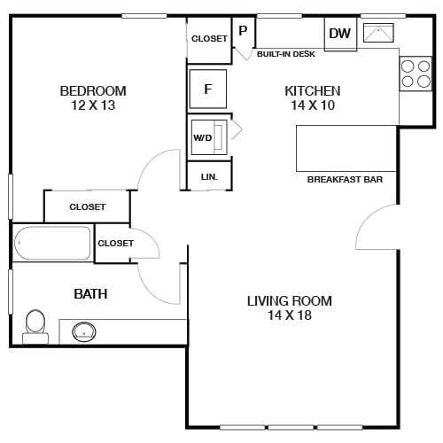 With Breakfast Bar - Redwood