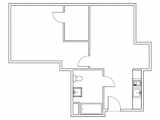 Floor Plan - One Bedroom C