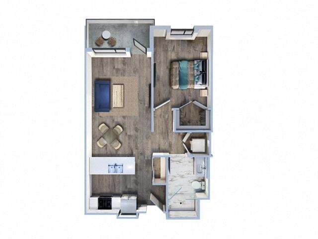 Floor Plan - 1Bed/1Bath-A2-A9
