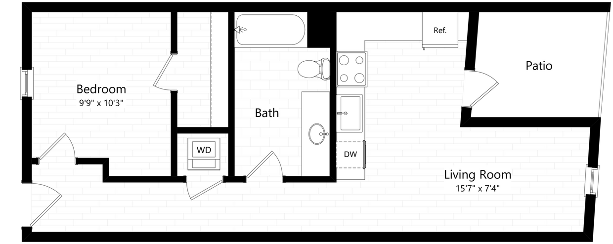 Floor Plan - A - 1x1