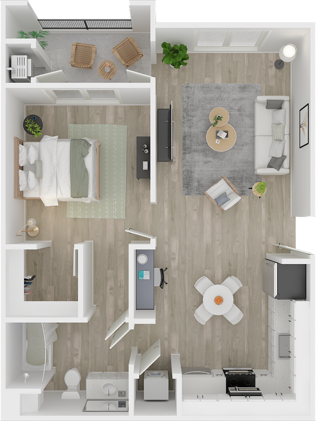 Floor Plan - "Poppy" 1x1a