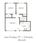 Floor Plan - 1600 N Verdugo Rd Unit D