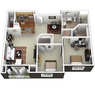 2BR/1BA - B1